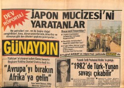 Günaydın Gazetesi 12 Kasım 1981 - Yunanlı Tarih Profesörü1982de Türk-Yunan Savaşı Çıkabilir GZ103817 - 1