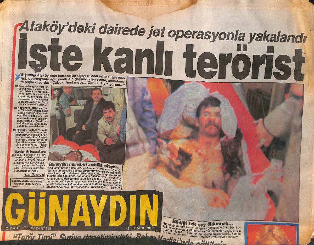 Günaydın Gazetesi 12 Mart 1990 - Hülya Avşar Geliyor - Bir Alain Delon Filmi GZ152911 - 1