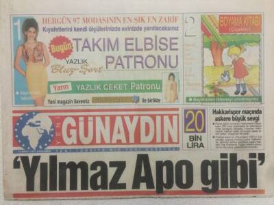 Günaydın Gazetesi 12 Mart 1997 - Yılmaz Apo Gibi GZ51216 - 1