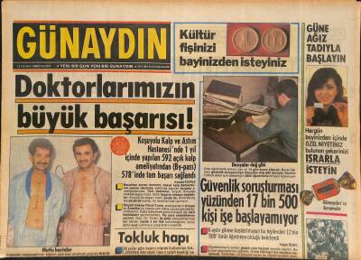 Günaydın Gazetesi 12 Ocak 1986 - Sabancı Hayatının En Zor Rolüne Hazırlanıyor GZ126747 - 1