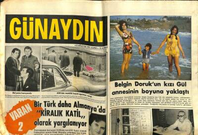 Günaydın Gazetesi 13 Ağustos 1971 - Belgin Dorukun Kızı Gül Annesine Yaklaştı GZ58124 - 1