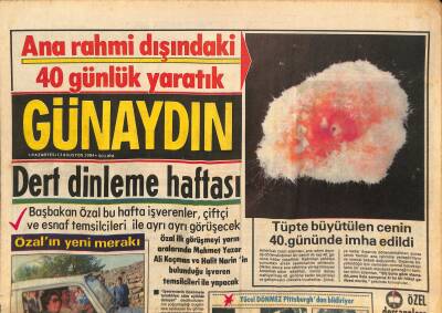 Günaydın Gazetesi 13 Ağustos 1984 - Liz Taylor Burtonun Mezarını Ziyaret Etti - Kasım Gülek de Nuhun Gemisini Aramaya Çıkacak GZ126125 - 1