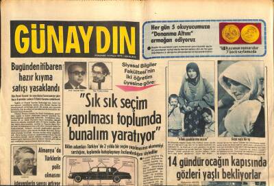Günaydın Gazetesi 13 Eylül 1979 - Demirelin Otobüsü Taşa Tutuldu GZ87459 - 1