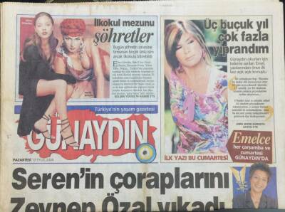Günaydın Gazetesi 13 Eylül 2004 Zeynep Özal Seren Serengilin Kirli Çoraplarını Yıkadı GZ36196 - 1