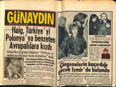 Günaydın Gazetesi 13 Ocak 1982 - Haig , Türkiyeyi Polonyaya Benzeten Avrupalılara Kızdı GZ74311 - 1