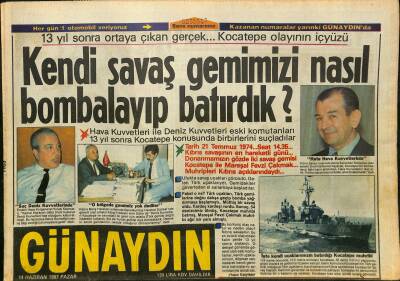 Günaydın Gazetesi 14 Haziran 1987 - Ayşegül Aldinçin Mayolu Resmidir - Türkan Şoray 14 Kilo Zayıfladı GZ127633 - 1