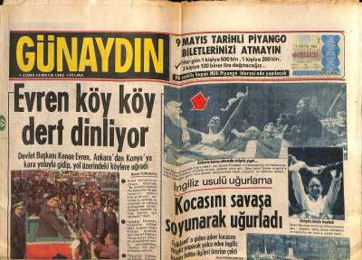Günaydın Gazetesi 14 Mayıs 1982 - Papaya Bıçak Çeken Papaz Yakalandı GZ56033 - 1