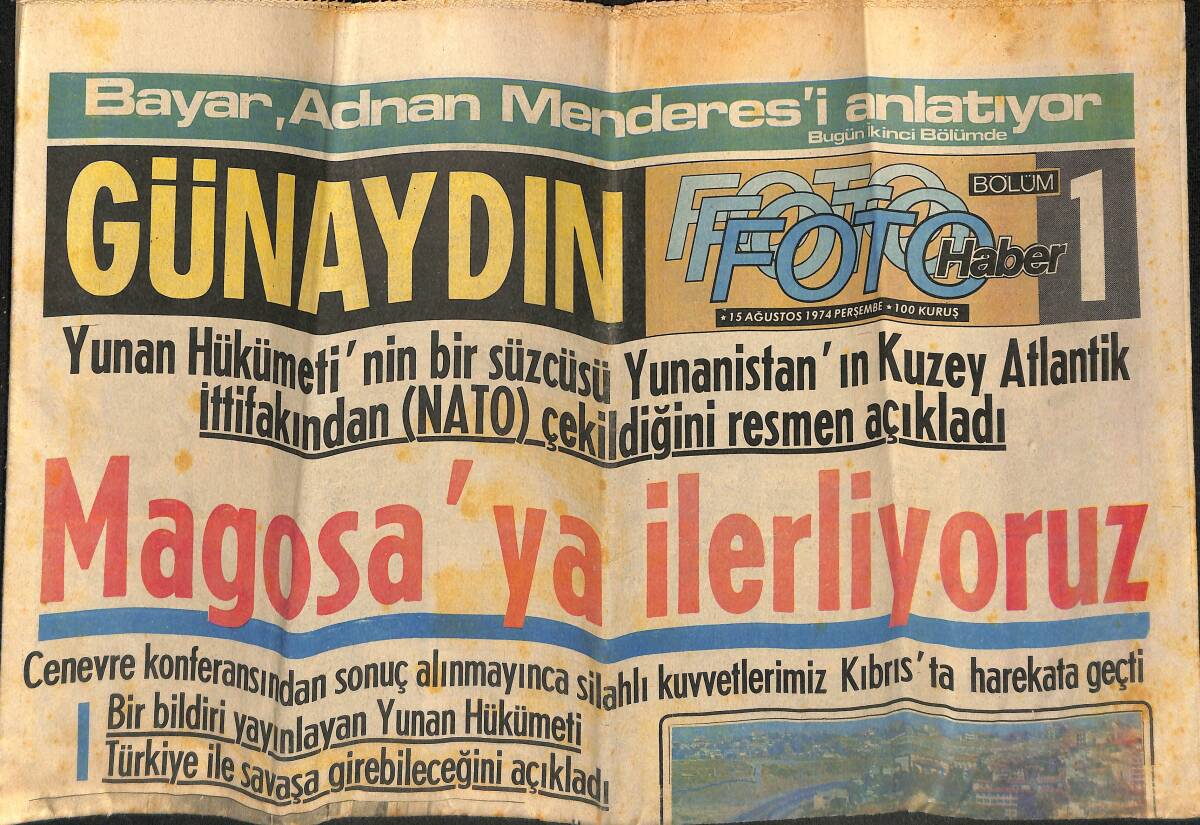 Günaydın Gazetesi 15 Ağustos 1974 - Yapımı Biten Haliç Köprüsü 10 Eylülde Trafiğe Açılıyor GZ160313 - 1