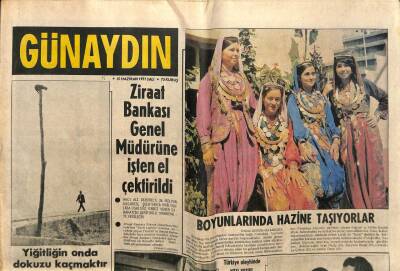 Günaydın Gazetesi 15 Haziran 1971 - Boyunlarında Hazine Taşıyorlar GZ58243 - 1
