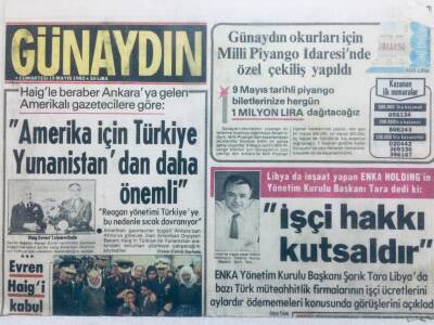 Günaydın Gazetesi - 15 Mayıs 1982 - Amerika İçin Türkiye Yunanistandan Daha Önemli GZ41877 - 1