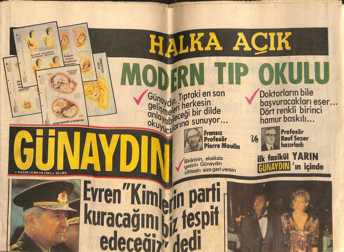 Günaydın Gazetesi 15 Mayıs 1983 - Pele, 20 Yaşındaki Sevgilisi Suşa İle Cannes'a Geldi! - Turgut Sunalp: Beni Kimse Yıpratmayacak! GZ141904 - 1
