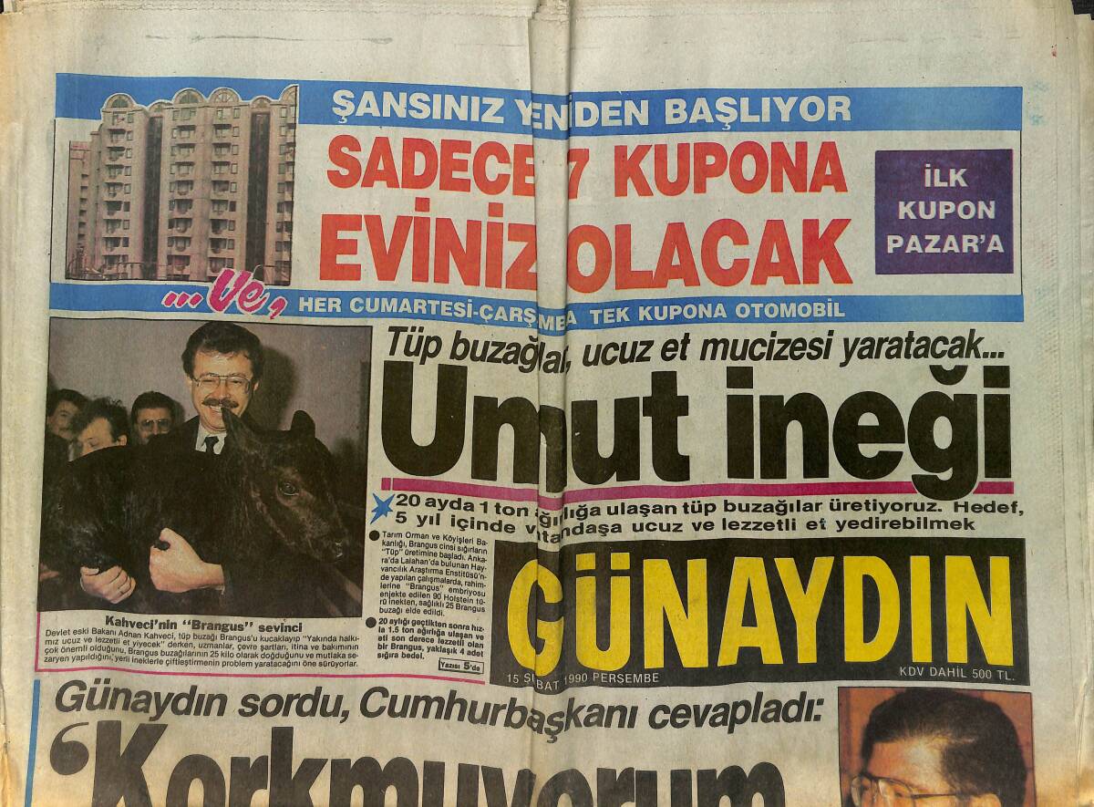 Günaydın Gazetesi 15 Şubat 1990 - Nilüfer Atakta - Begüm Paris Yolcusu GZ152892 - 1