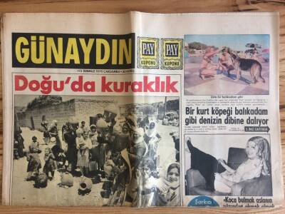 Günaydın Gazetesi 15 Temmuz 1970 - Doğuda Kuraklık GZ72776 - 1