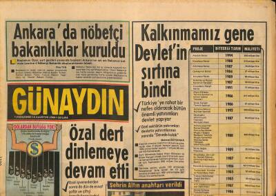 Günaydın Gazetesi 16 Ağustos 1984 - Amerikalılar Nükleer Santral İhalesine Son Anda Ağırlık Koydu - Ankarada Nöbetçi Bakanlıklar Kuruldu GZ126126 - 1