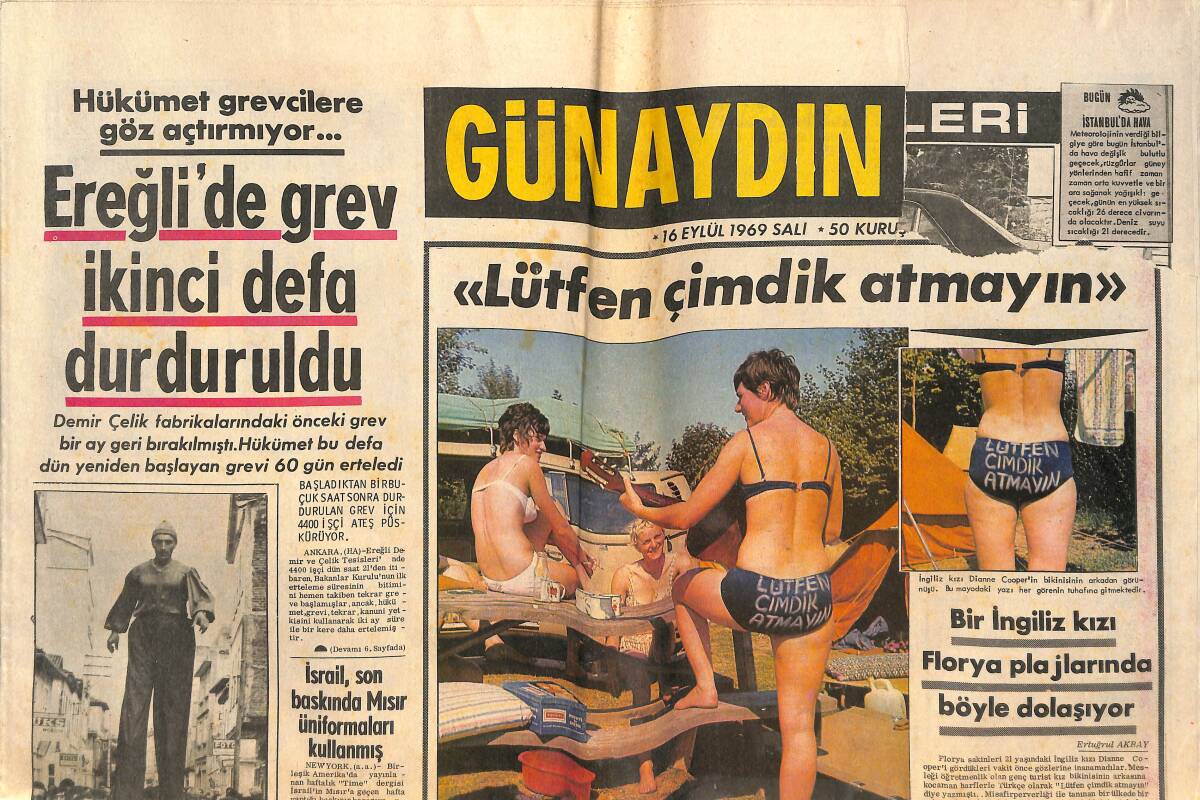 Günaydın Gazetesi 16 Eylül 1969 - İstanbul Kumarhanesi 4 Gün Sonra Açılıyor - Filtreli Sigara Yapımı İçin 7 Makine Getirildi GZ142412 - 1