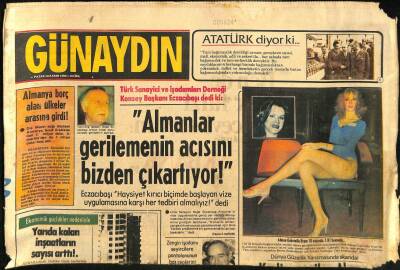 Günaydın Gazetesi 16 Kasım 1980 - Eczacıbaşı Almanlar Gerilemenin Acısını Bizden Çıkartıyor ! GZ115743 - 1