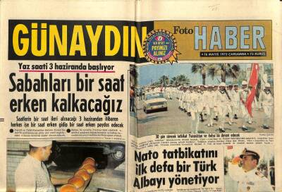 Günaydın Gazetesi 16 Mayıs 1973 - Nato Tatbikatını İlk Defa Bir Türk Albayı Yönetiyor GZ58250 - 1