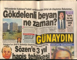 Günaydın Gazetesi 16 Temmuz 1991 - Hülya Avşar , Mardin - Münih Hattında ! GZ72144 - 2