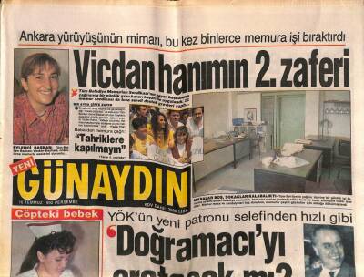 Günaydın Gazetesi 16 Temmuz 1992 - Yök Başkanı Mehmet Sağlam,Rektör Ve Dekanlar Atama İle Gelmeli Diyor GZ56002 - 1