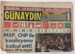 Günaydın Gazetesi 17 Ekim 1973 - Chp Seçimlerden Birinci Parti Çıktı Ve Msp İle Koalisyonu Kabul Etti GZ13227 - 2