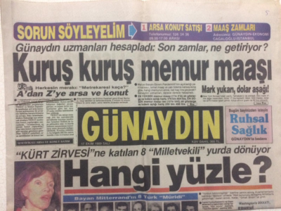 Günaydın Gazetesi 17 Ekim 1989 - Kuruş Kuruş Memur Maaşı GZ27323 - 1