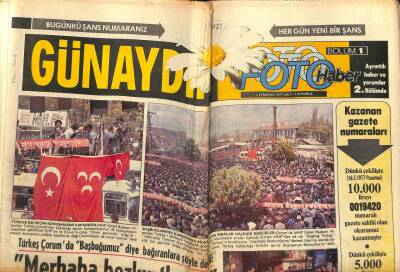 Günaydın Gazetesi 17 Mayıs 1977 - Türkeş Çorumda Merhaba Bozkurtlarım Dedi GZ58152 - 1