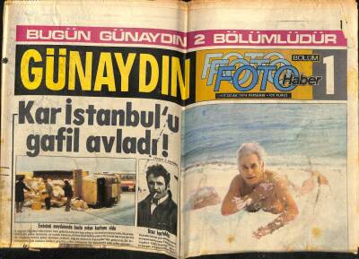 Günaydın Gazetesi 17 Ocak 1974 - Esin Afşar Her Gittiği Ülkeden Şapka Alıyor GZ58314 - 1