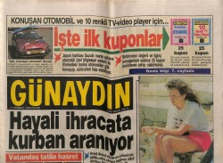 Günaydın Gazetesi 17 Temmuz 1988 - İkisi Asker 3 Türk Yunanistana Kaçtı GZ61344 - 2