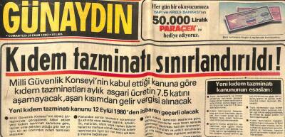 Günaydın Gazetesi 18 Ekim 1980 - Doğum Günü Hediyesi GZ56020 - 1