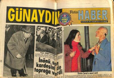 Günaydın Gazetesi 18 Eylül 1972 - Türkan Şoray Yıllardır İlk Defa Caddelerde Rahat Dolaştı GZ58117 - 1