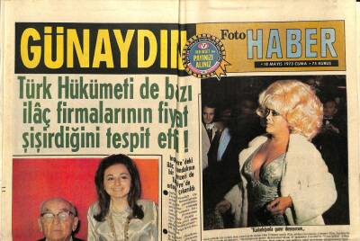 Günaydın Gazetesi 18 Mayıs 1973 - Ajda Pekkan 16 Bavulla Döndü GZ58251 - 1