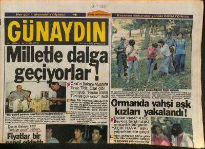 Günaydın Gazetesi 18 Temmuz 1987 - Plakçı Hüseyin Emre de Fransız Sevgili Buldu ! GZ127290 - 1