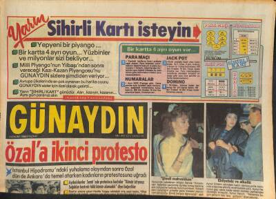 Günaydın Gazetesi 19 Ekim 1986 - İbrahim Tatlıses Dedikodu Olur Diye Bülent Ersoyu Öpmedi GZ127227 - 1