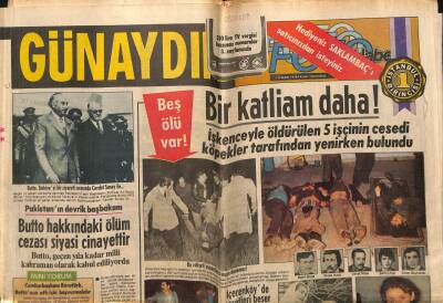Günaydın Gazetesi 19 Mart 1978 - Bir Katliam Daha Beş Ölü Var GZ58220 - 1