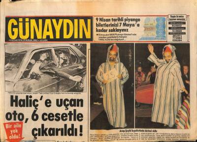 Günaydın Gazetesi 19 Nisan 1982 - Haliçe Uçan Oto 6 Cesetle Çıkarıldı GZ89498 - 1