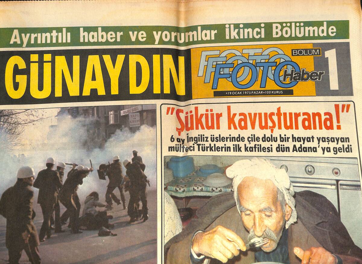 Günaydın Gazetesi 19 Ocak 1975 - Mavi Boncuk Film Afişi - Nilüfer Eurovision Şarkı Yarışması'ndan Çekildiğini Açıkladı! GZ146348 - 1
