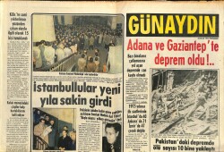 Günaydın Gazetesi 2 Ocak 1975 - Pakistandaki Depremde Ölü Sayısı 10 Bine Yaklaştı GZ102314 - 2