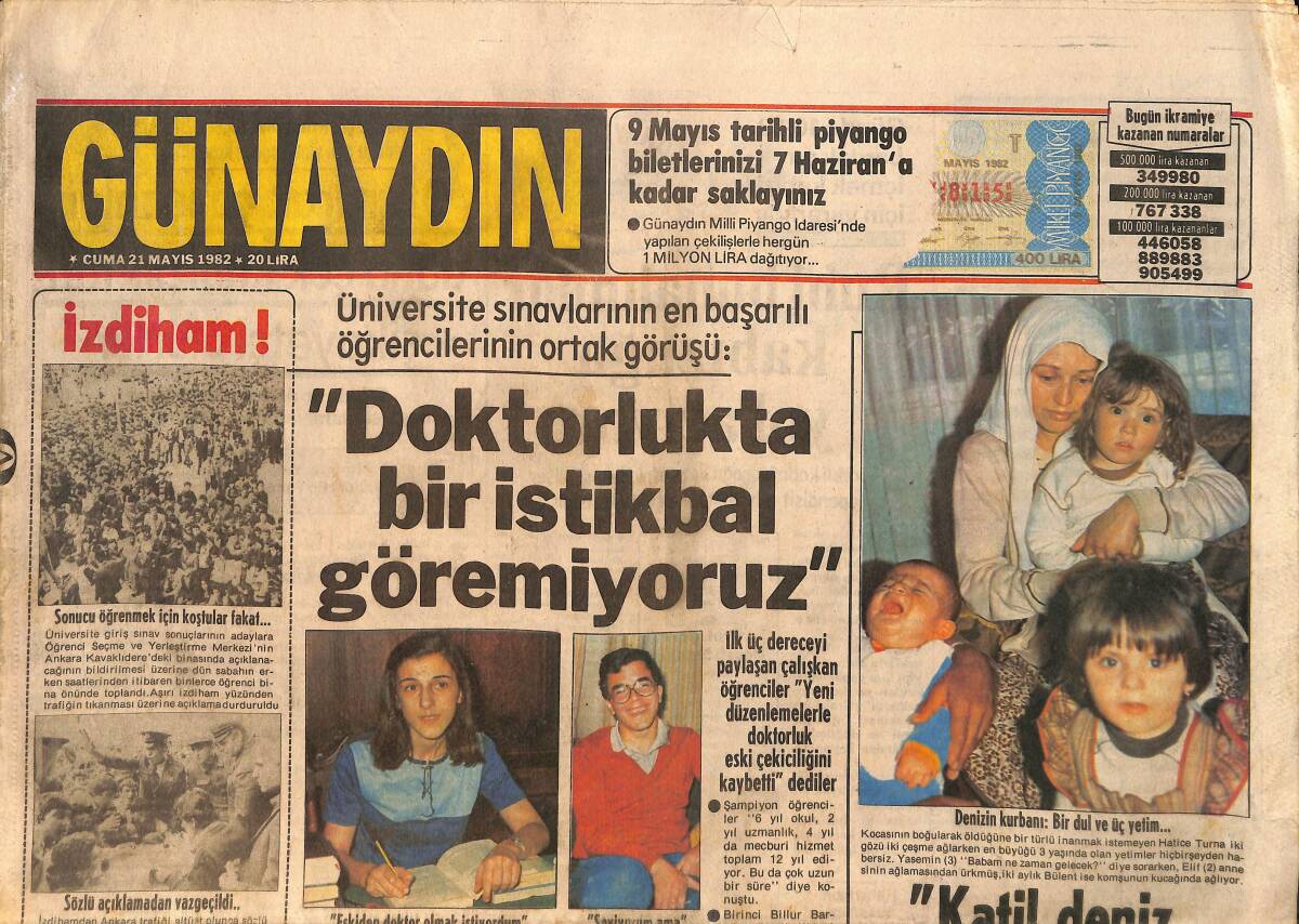 Günaydın Gazetesi 21 Mayıs 1982 - Kıbrıs'ta Tarihi Bir Gün Yaşandı - İngiliz Gazeteleri Savaşı Bekliyor GZ2877 - 1