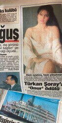Günaydın Gazetesi 21 Ocak 1996 - Türkan Şoraya Onur Ödülü GZ81096 - 2