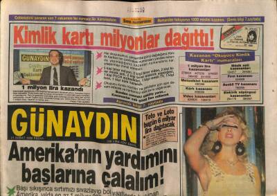 Günaydın Gazetesi 21 Şubat 1988 - Emel Sayın Üruğ Paşayı Hiç Tanımam Dedi, Hülya Koçyiğit Yunan Tvsinde GZ56798 - 1