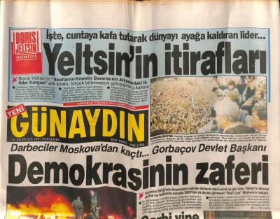 Günaydın Gazetesi 22 Ağustos 1991 - Arif Sağdan İbrahim Tatlısese Aday Olma GZ72163 - 1