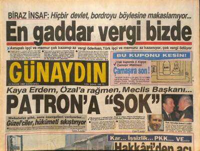 Günaydın Gazetesi 22 Kasım 1989 - Cemal Sincar Kimden Taktik Alıyor, Trabzonspor Pfaff, Banu Alkan GZ126446 - 1
