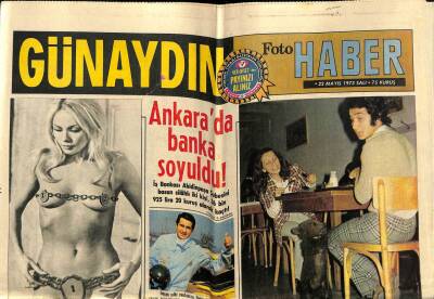 Günaydın Gazetesi 22 Mayıs 1973 - Bomba Patladı Fuat 400 Bine Beşiktaşta GZ58115 - 1