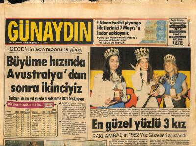Günaydın Gazetesi 22 Nisan 1982 - Dyo Boya Reklamı GZ89497 - 1