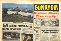 Günaydın Gazetesi 22 Ocak 1975 - Türkiyede Doğan 1000 Çocuktan 450 Tanesi Açlıktan Ölüyor GZ102309 - 2
