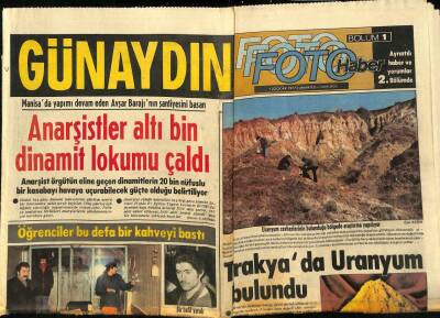 Günaydın Gazetesi 22 Ocak 1977 - Trakyada Uranyum Bulundu GZ87156 - 1
