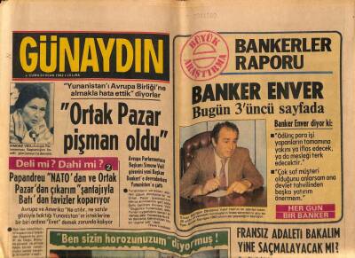 Günaydın Gazetesi 22 Ocak 1982 - Steinerin Türkiye Hakkında Hazırladığı Rapor Belli Oldu GZ74256 - 1