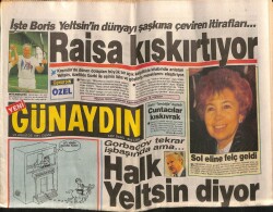 Günaydın Gazetesi 23 Ağustos 1991 - Müşerref Akay , Nil Burak , Zuhal Olcay Ve Tuncay Vuralın Dansçı Kızları Var... GZ72164 - 2