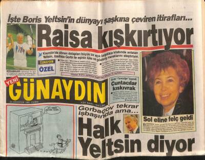 Günaydın Gazetesi 23 Ağustos 1991 - Müşerref Akay , Nil Burak , Zuhal Olcay Ve Tuncay Vuralın Dansçı Kızları Var... GZ72164 - 2