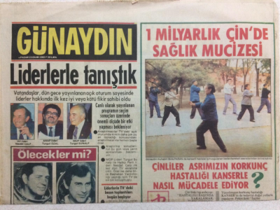 Günaydın Gazetesi 23 Ekim 1983 - Çinliler Kanserle Nasıl Mücadele Ediyor GZ24654 - 1